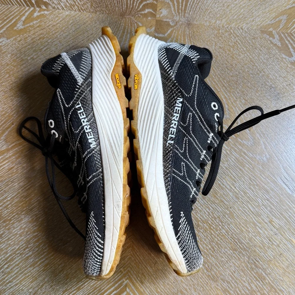 MERRELL Moab Flight Solution DYE Black White Outdoor Trail Running Sneaker - Picture 9 of 10